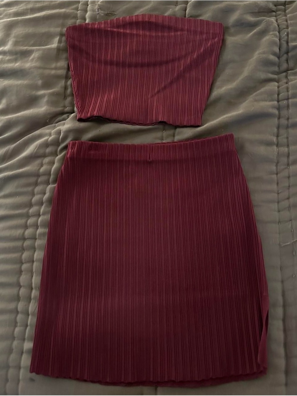 Meshki Ribbed Strapless Skirt Set - Picture 3 of 4
